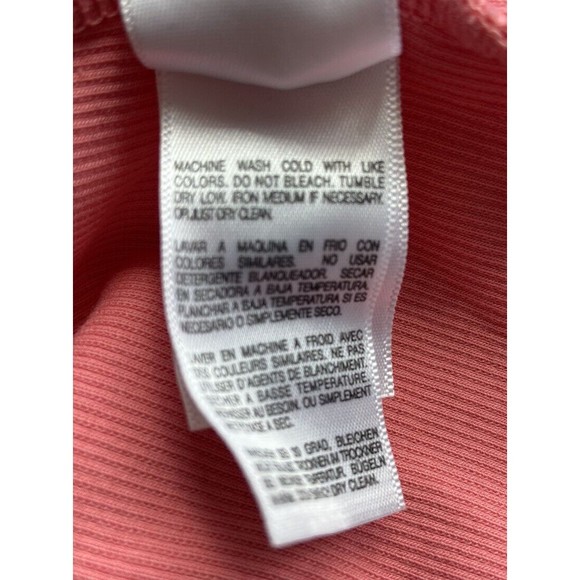 Mother Move It Womens The Chin Ups Tank Size M Coral Ribbed Racer Style Slim Fit - Picture 8 of 13